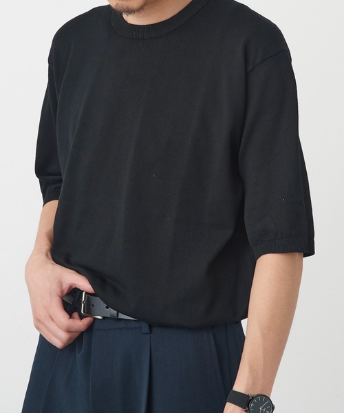 SETUP7(セットアップセブン)の「【SETUP7】12GニットTシャツ 6412-902(Tシャツ/カットソー・メンズ・チャコールグレー/ネイビー/ホワイト/ブラック・M/L)」の18枚目の写真