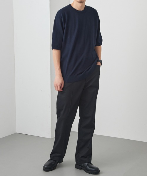 SETUP7(セットアップセブン)の「【SETUP7】12GニットTシャツ 6412-902(Tシャツ/カットソー・メンズ・チャコールグレー/ネイビー/ホワイト/ブラック・M/L)」の6枚目の写真