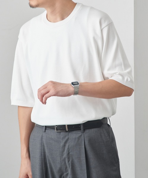 SETUP7(セットアップセブン)の「【SETUP7】12GニットTシャツ 6412-902(Tシャツ/カットソー・メンズ・チャコールグレー/ネイビー/ホワイト/ブラック・M/L)」の13枚目の写真