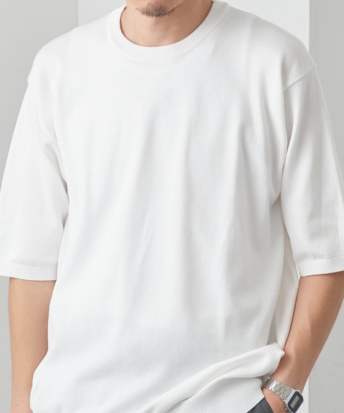SETUP7(セットアップセブン)の「【SETUP7】12GニットTシャツ 6412-902(Tシャツ/カットソー・メンズ・チャコールグレー/ネイビー/ホワイト/ブラック・M/L)」の11枚目の写真