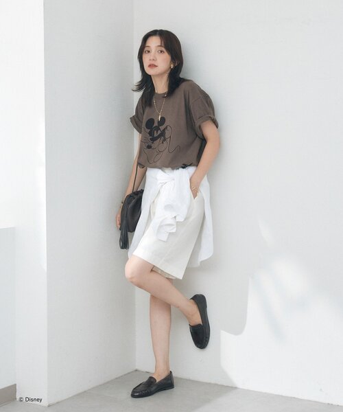 RIVE DROITE(リヴドロワ)の「【綿100%/洗濯機洗い可】Rock / Mickey / Tee(夏服)(Tシャツ/カットソー・レディース・ブラウン・FREE)」の3枚目の写真