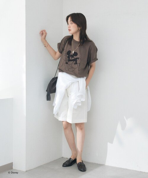 RIVE DROITE(リヴドロワ)の「【綿100%/洗濯機洗い可】Rock / Mickey / Tee(夏服)(Tシャツ/カットソー・レディース・ブラウン・FREE)」の2枚目の写真