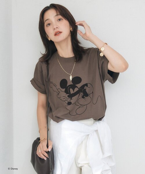RIVE DROITE(リヴドロワ)の「【綿100%/洗濯機洗い可】Rock / Mickey / Tee(夏服)(Tシャツ/カットソー・レディース・ブラウン・FREE)」の16枚目の写真