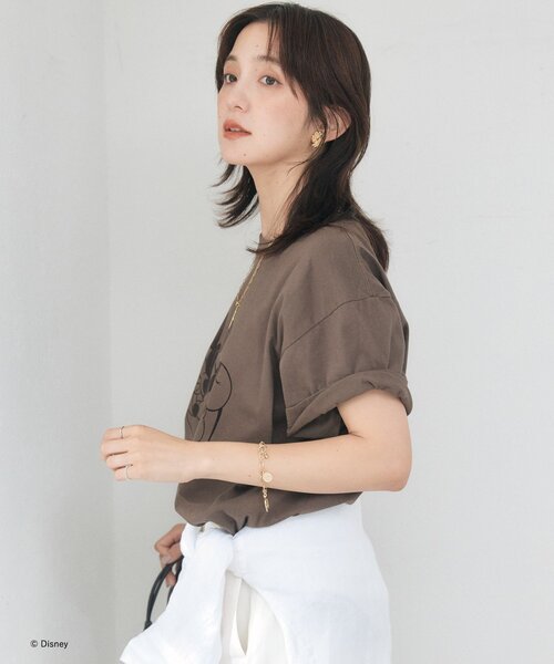 RIVE DROITE(リヴドロワ)の「【綿100%/洗濯機洗い可】Rock / Mickey / Tee(夏服)(Tシャツ/カットソー・レディース・ブラウン・FREE)」の13枚目の写真