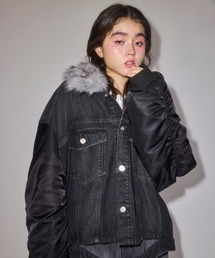 FUR COLLAR DENIM ジャケット