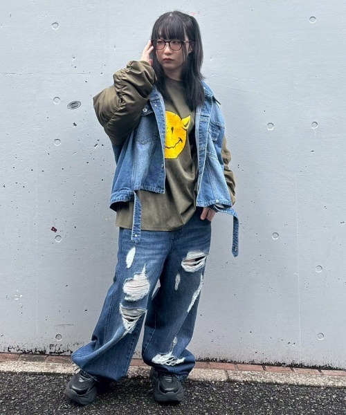 Candy Stripper(キャンディストリッパー)の「FUR COLLAR DENIM ジャケット(ブルゾン・レディース・ブラック/ブルー系その他・FREE)」の10枚目の写真
