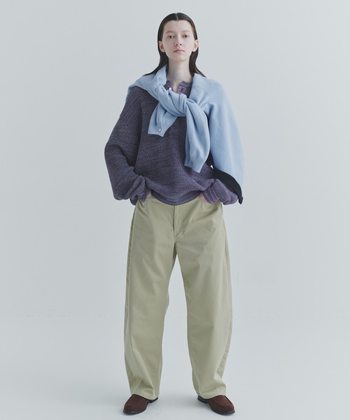 CULLNI(クルニ)の「Frosted Wash Chino Wide Curve Pants(デニムパンツ・メンズ・ベージュ系/カーキ系・1/2)」の3枚目の写真