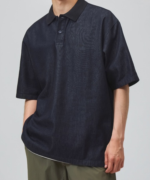 adidas(アディダス)の「【別注】アディダス adidas クール フィーリング デニム オーバーサイズフィット 半袖 ポロシャツ 限定コラボ(ポロシャツ・メンズ・ネイビー/ブルー・LL/S/M/L/3L)」の13枚目の写真