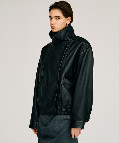 PRANK PROJECT(プランクプロジェクト)の「【2026Autumn Pre-Order】SHEEPレザーボンバージャケット / Sheep Leather Bomber Jacket(MA-1・レディース・ブラック/キャメル・38/36)」の19枚目の写真
