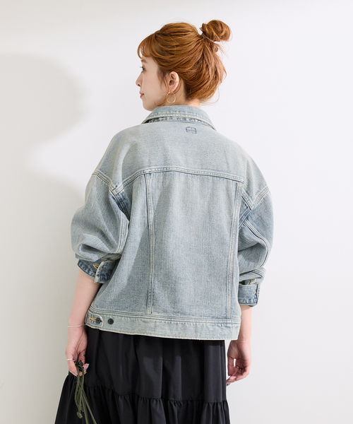 Lee(リー)の「ウォッシャブル / Lee / リー 別注 Riders Jacket(デニムジャケット・レディース・ブラック/ライトブルー・FREE)」の5枚目の写真