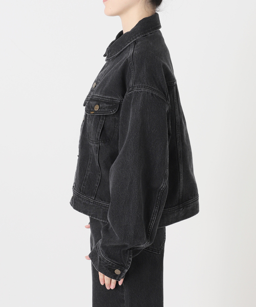 Lee(リー)の「ウォッシャブル / Lee / リー 別注 Riders Jacket(デニムジャケット・レディース・ブラック/ライトブルー・FREE)」の13枚目の写真