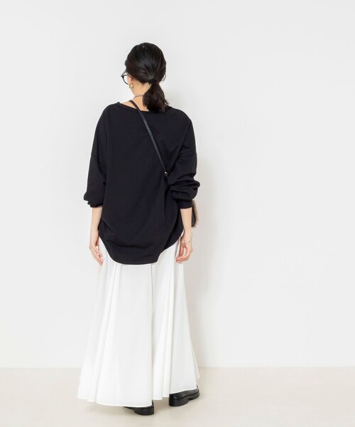 NOLLEY’S(ノーリーズ)の「ウォッシャブルインレーアレンジルーズプルオーバー(Tシャツ/カットソー・レディース・ブラック/ライトグレー・FREE)」の14枚目の写真