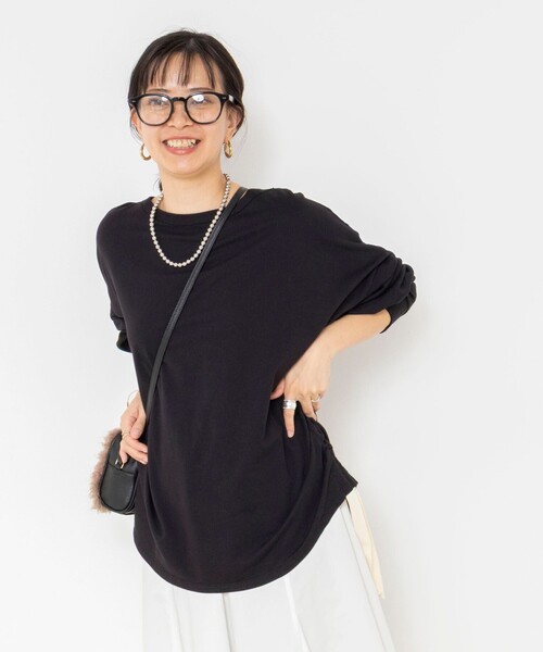 NOLLEY’S(ノーリーズ)の「ウォッシャブルインレーアレンジルーズプルオーバー(Tシャツ/カットソー・レディース・ブラック/ライトグレー・FREE)」の17枚目の写真