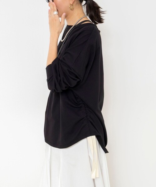 NOLLEY’S(ノーリーズ)の「ウォッシャブルインレーアレンジルーズプルオーバー(Tシャツ/カットソー・レディース・ブラック/ライトグレー・FREE)」の18枚目の写真