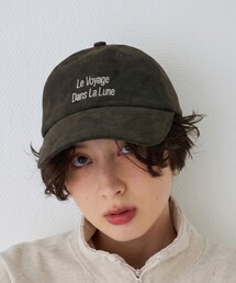 La Maison de Lyllis（メゾンドリリス）の「【La Maison de Lyllis/ラ メゾン ド リリス】LUNE CAP / キャップ / 刺繍 / エコスエード（キャップ）」