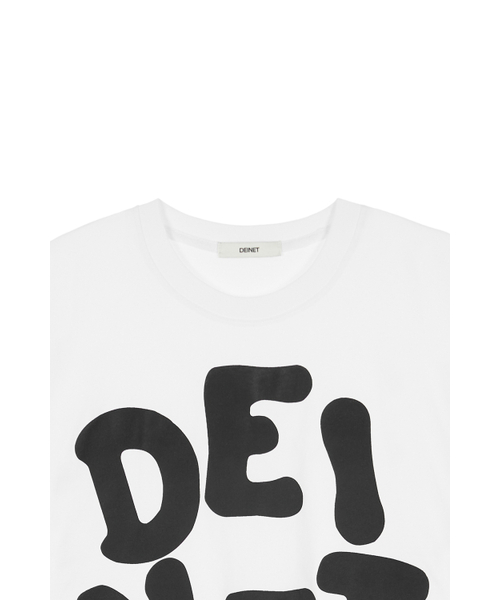 DEINET(ダイニット)の「DEINET BOLD LOGO T-SHIRTS IN WHITE(Tシャツ/カットソー・レディース・その他・FREE)」の4枚目の写真