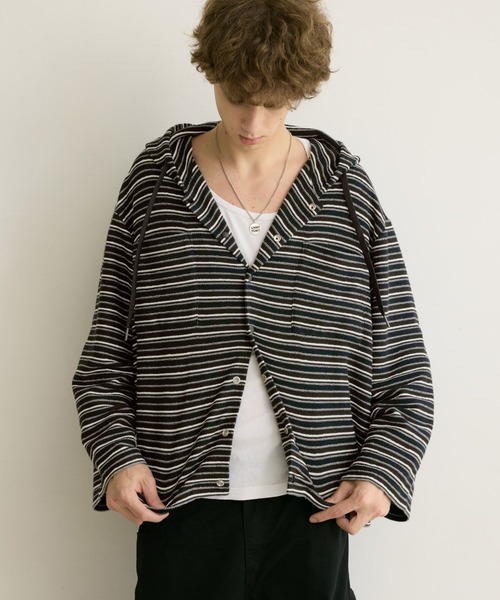PBLIM(ページボーイリム)の「《UNISEX》ボーダーフーディ(パーカー・レディース・ブラック系/オレンジ系・FREE)」の16枚目の写真
