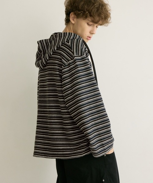 PBLIM(ページボーイリム)の「《UNISEX》ボーダーフーディ(パーカー・レディース・ブラック系/オレンジ系・FREE)」の17枚目の写真