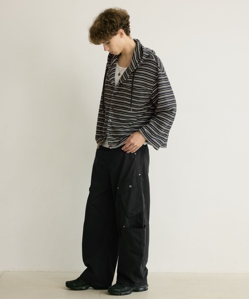 PBLIM(ページボーイリム)の「《UNISEX》ボーダーフーディ(パーカー・レディース・ブラック系/オレンジ系・FREE)」の21枚目の写真
