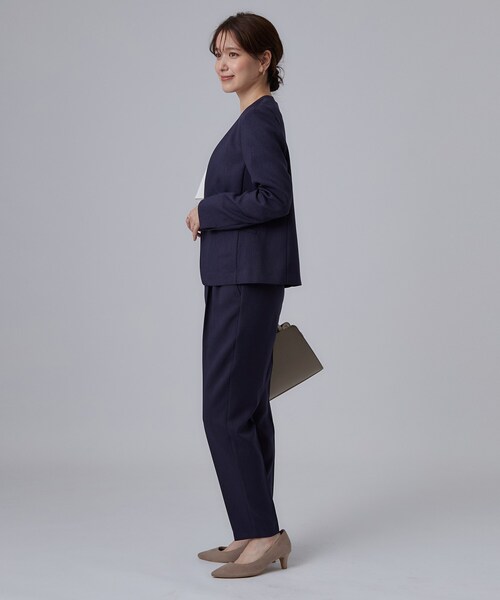 SHOO・LA・RUE(シューラルー)の「【セットアップ可/通勤/洗濯機可/SS-LL】タックテーパードパンツ(その他パンツ・レディース・ネイビー/ブラウン系その他・04/10/01/02/03)」の15枚目の写真