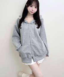 INGNI（イング）の「プレート付ラメダンボールダブルジップパーカー（パーカー）」