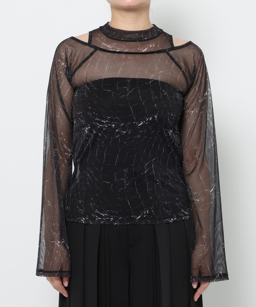 HARE(ハレ)の「ガラカットアウトシアートップス(HARE)(Tシャツ/カットソー・レディース・カーキ/ブラック系その他・FREE)」の19枚目の写真