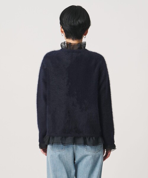 UNITED ARROWS（ユナイテッドアローズ）の「フォックスカシミヤ オーガンジー フリル カーディガン（カーディガン/ボレロ・レディース・ダークグレー/ライトブルー/ネイビー・FREE）」の18枚目の写真
