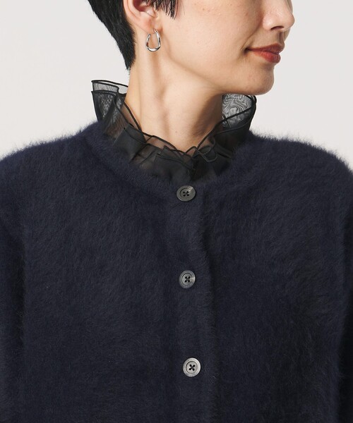 UNITED ARROWS（ユナイテッドアローズ）の「フォックスカシミヤ オーガンジー フリル カーディガン（カーディガン/ボレロ・レディース・ダークグレー/ライトブルー/ネイビー・FREE）」の21枚目の写真