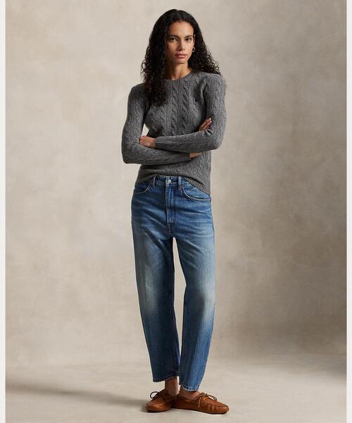 POLO RALPH LAUREN(ポロ ラルフ ローレン)の「ケーブル ウールカシミヤ クルーネック セーター(ニット/セーター・レディース・グレー系・M/S/XS/L)」の5枚目の写真