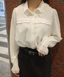 idem | pleats frill classical blouse / プリーツフリルブラウス(シャツ/ブラウス)