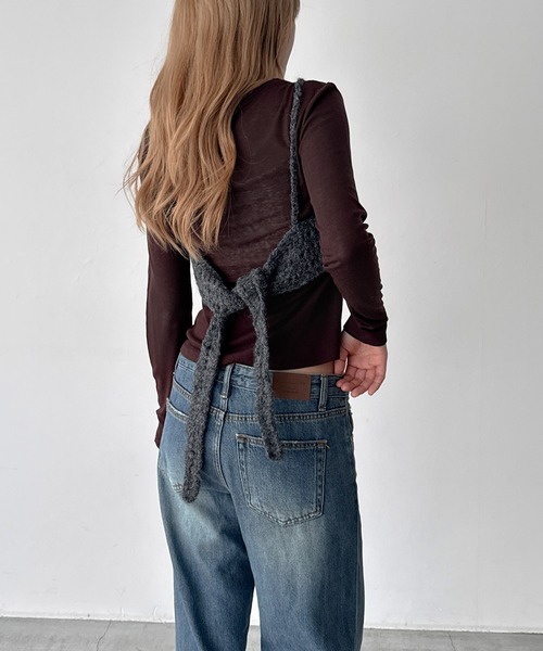 CANAL JEAN(キャナルジーン)の「SLEEK テンセルシアーロンT(Tシャツ/カットソー・レディース・オフホワイト/パープル/ブラウン・ONE SIZE)」の10枚目の写真