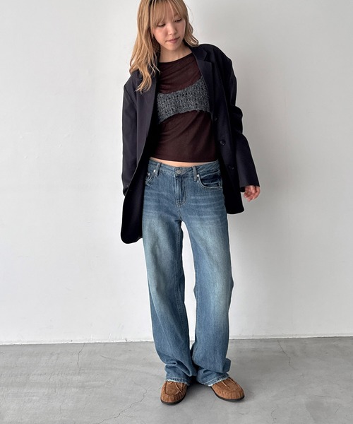 CANAL JEAN(キャナルジーン)の「SLEEK テンセルシアーロンT(Tシャツ/カットソー・レディース・オフホワイト/パープル/ブラウン・ONE SIZE)」の11枚目の写真