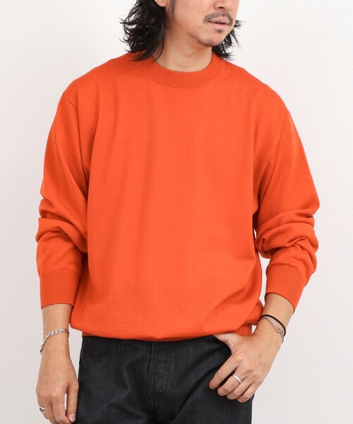 NOLLEY’S(ノーリーズ)の「ハイゲージウォッシャブルニットハイネック 26AW(ニット/セーター・メンズ・ブラック/ライトグレー/オレンジ・S/M/L)」の4枚目の写真