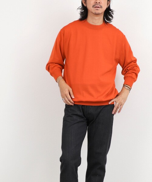 NOLLEY’S(ノーリーズ)の「ハイゲージウォッシャブルニットハイネック 26AW(ニット/セーター・メンズ・ブラック/ライトグレー/オレンジ・S/M/L)」の5枚目の写真