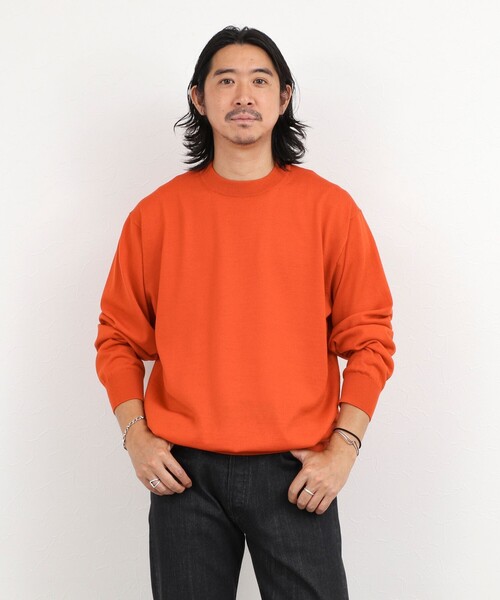 NOLLEY’S(ノーリーズ)の「ハイゲージウォッシャブルニットハイネック 26AW(ニット/セーター・メンズ・ブラック/ライトグレー/オレンジ・S/M/L)」の7枚目の写真