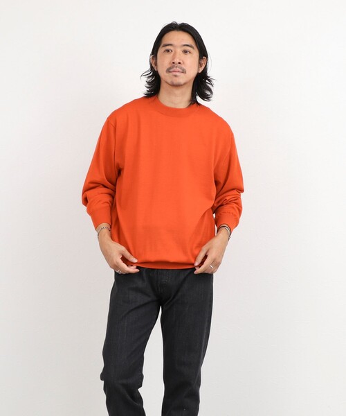 NOLLEY’S(ノーリーズ)の「ハイゲージウォッシャブルニットハイネック 26AW(ニット/セーター・メンズ・ブラック/ライトグレー/オレンジ・S/M/L)」の8枚目の写真