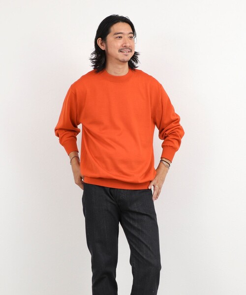 NOLLEY’S(ノーリーズ)の「ハイゲージウォッシャブルニットハイネック 26AW(ニット/セーター・メンズ・ブラック/ライトグレー/オレンジ・S/M/L)」の9枚目の写真