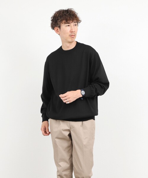 NOLLEY’S(ノーリーズ)の「ハイゲージウォッシャブルニットハイネック 26AW(ニット/セーター・メンズ・ブラック/ライトグレー/オレンジ・S/M/L)」の22枚目の写真