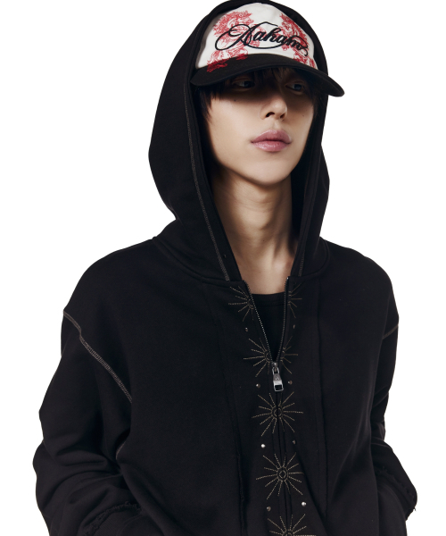AAKAM（アーカム）の「Starburst Zip-Up Hoodie (Black)（パーカー・レディース・その他・1/2）」の10枚目の写真