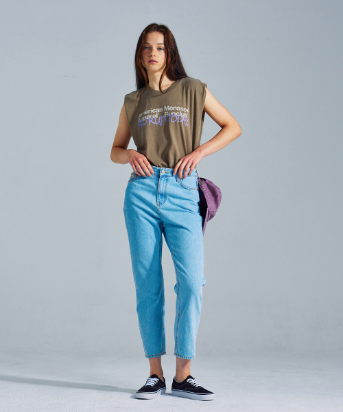 MENASOO(ミナス)の「MNS x American apparel Today Sleeveless (over-fit)_Brown(Tシャツ/カットソー・レディース・ブラウン・MEDIUM/SMALL)」の5枚目の写真