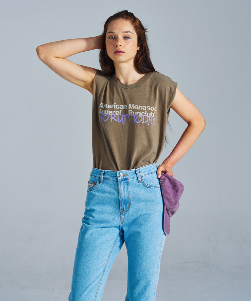 MENASOO(ミナス)の「MNS x American apparel Today Sleeveless (over-fit)_Brown(Tシャツ/カットソー・レディース・ブラウン・MEDIUM/SMALL)」の7枚目の写真