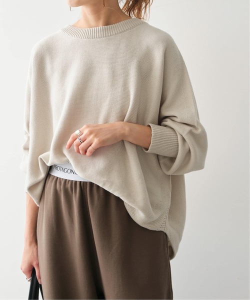 Spick & Span(スピックアンドスパン)の「《WEB限定 / 追加》バルキーヤーンドルマンロングリブニット(ニット/セーター・レディース・ホワイト×ホワイト/ブラック/レッド/ブラウン系その他・FREE)」の10枚目の写真