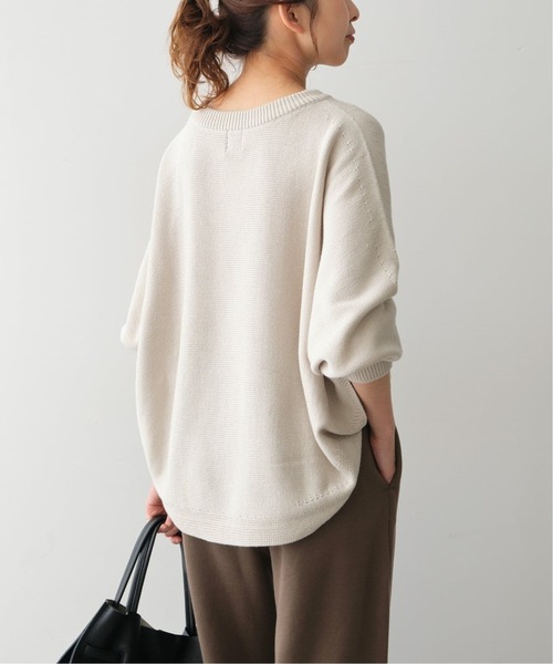 Spick & Span(スピックアンドスパン)の「《WEB限定 / 追加》バルキーヤーンドルマンロングリブニット(ニット/セーター・レディース・ホワイト×ホワイト/ブラック/レッド/ブラウン系その他・FREE)」の12枚目の写真