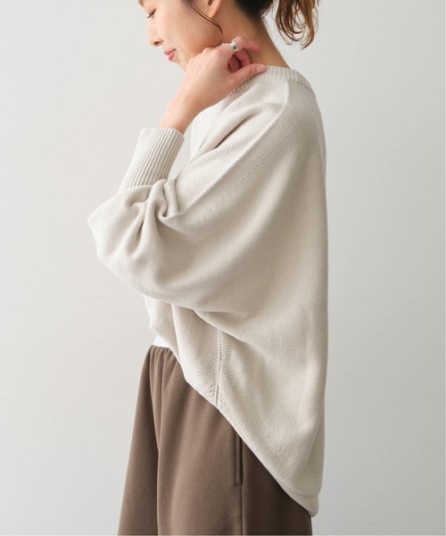 Spick & Span(スピックアンドスパン)の「《WEB限定 / 追加》バルキーヤーンドルマンロングリブニット(ニット/セーター・レディース・ホワイト×ホワイト/ブラック/レッド/ブラウン系その他・FREE)」の13枚目の写真