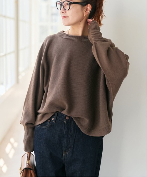 Spick & Span(スピックアンドスパン)の「《WEB限定 / 追加》バルキーヤーンドルマンロングリブニット(ニット/セーター・レディース・ホワイト×ホワイト/ブラック/レッド/ブラウン系その他・FREE)」の19枚目の写真