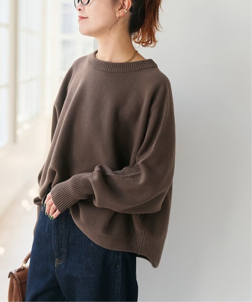 Spick & Span(スピックアンドスパン)の「《WEB限定 / 追加》バルキーヤーンドルマンロングリブニット(ニット/セーター・レディース・ホワイト×ホワイト/ブラック/レッド/ブラウン系その他・FREE)」の20枚目の写真