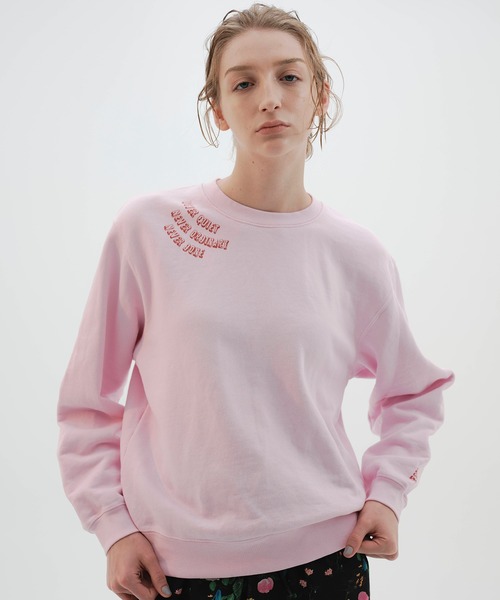 NOISE MAKER（ノイズメーカー）の「NOISE MESSAGE SWEATSHIRT（スウェット・レディース・グレー/ピンク/スミクロ/レッド/ロイヤルブルー・FREE）」の4枚目の写真