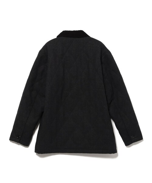BEAMS HEART(ビームスハート)の「コーデュロイ切替 ハーフコート(ステンカラーコート・メンズ・チャコールグレー/ネイビー・L/S/XL/M)」の8枚目の写真