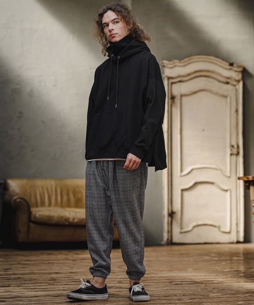 CAMBIO(カンビオ)の「mp15405- Wool Blend Bonded Check Jogger Pants チェックジョガーパンツ(A76226cmb)(その他パンツ・メンズ・グレー/チャコール/ブラウン/ダークネイビー・L/M/S)」の19枚目の写真