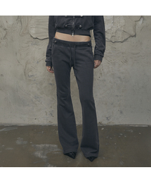 Napoleon Waist Slim Bootcut Pants (CHARCOAL)